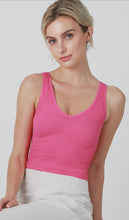 Load image into Gallery viewer, V-Neck Ribbed Crop Tank
