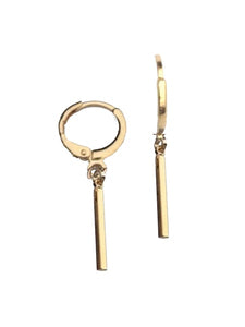 Bar Huggie Earrings