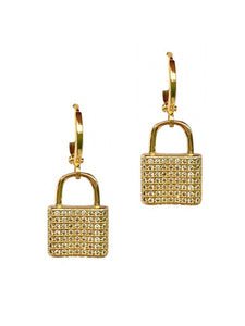 Hitched Lock Huggie Earrings