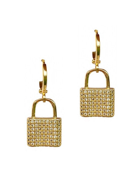 Hitched Lock Huggie Earrings