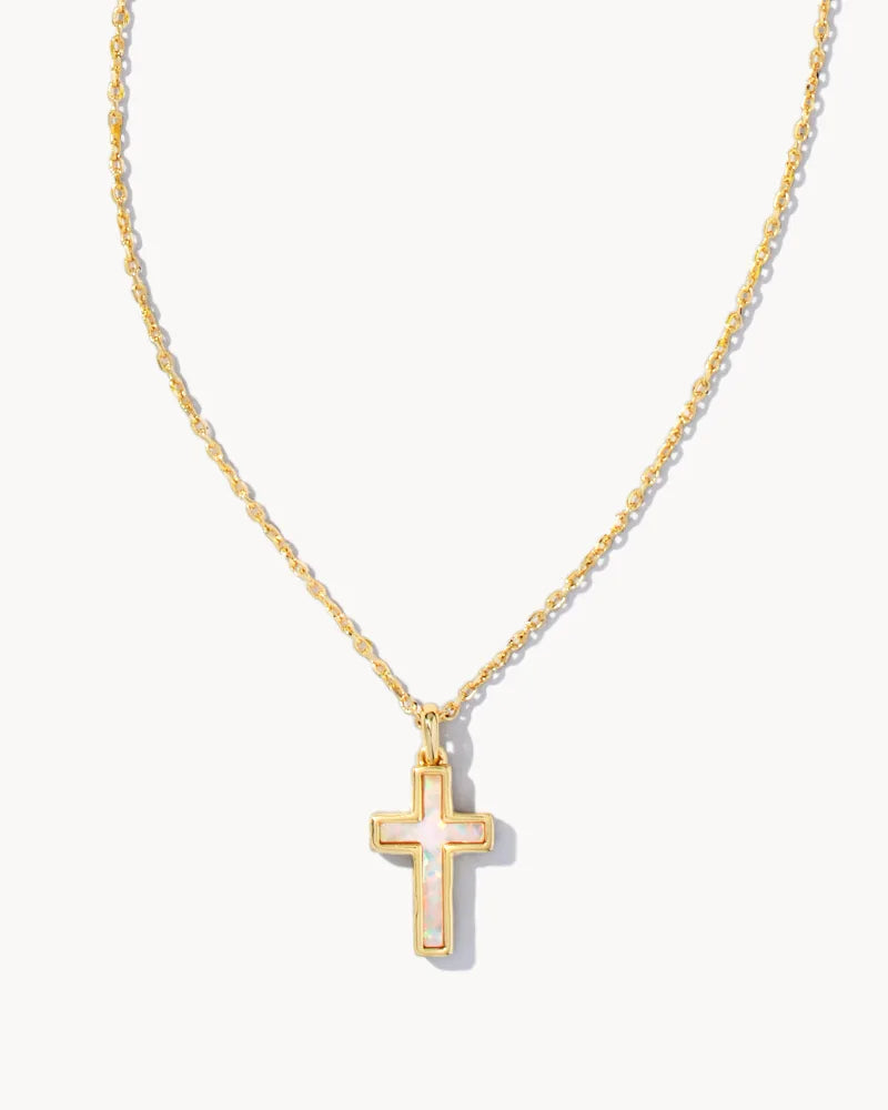 Kendra Scott Opal Cross Pendant
