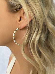 Beaded Hoop Earrings