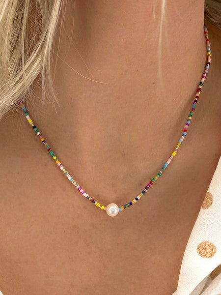 Mosaic Beaded Necklace