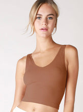 Load image into Gallery viewer, V-Neck Ribbed Crop Tank
