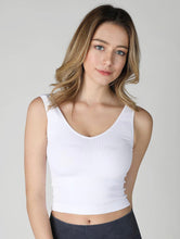 Load image into Gallery viewer, V-Neck Ribbed Crop Tank
