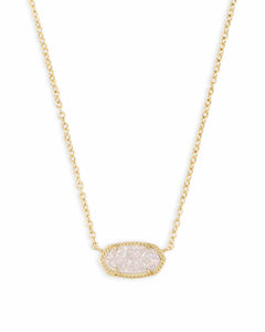Kendra Scott Elisa Pendant Necklace in Iridescent Drusy