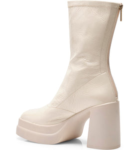 Double Stack Platform Boot in White