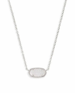 Kendra Scott Elisa Pendant Necklace in Iridescent Drusy