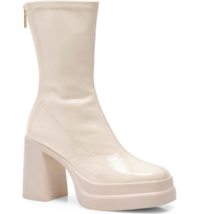 Double Stack Platform Boot in White